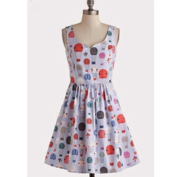 Modcloth Dresses & Skirts - ModCloth Hot Air Balloon Fit & Flare Dress M